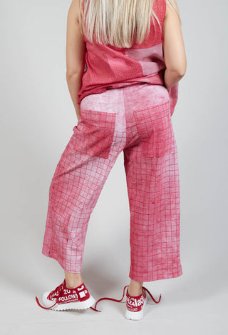 Pull On Wide Leg Trousers in Chili Print