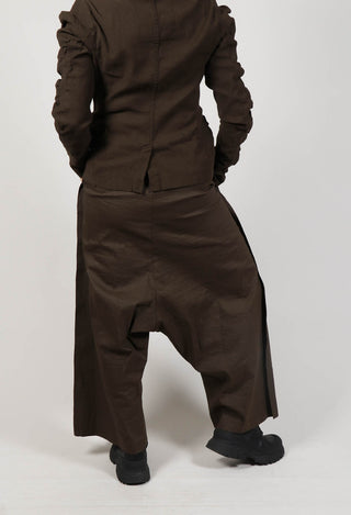 Pull On Wide Leg Trousers in Kaffee