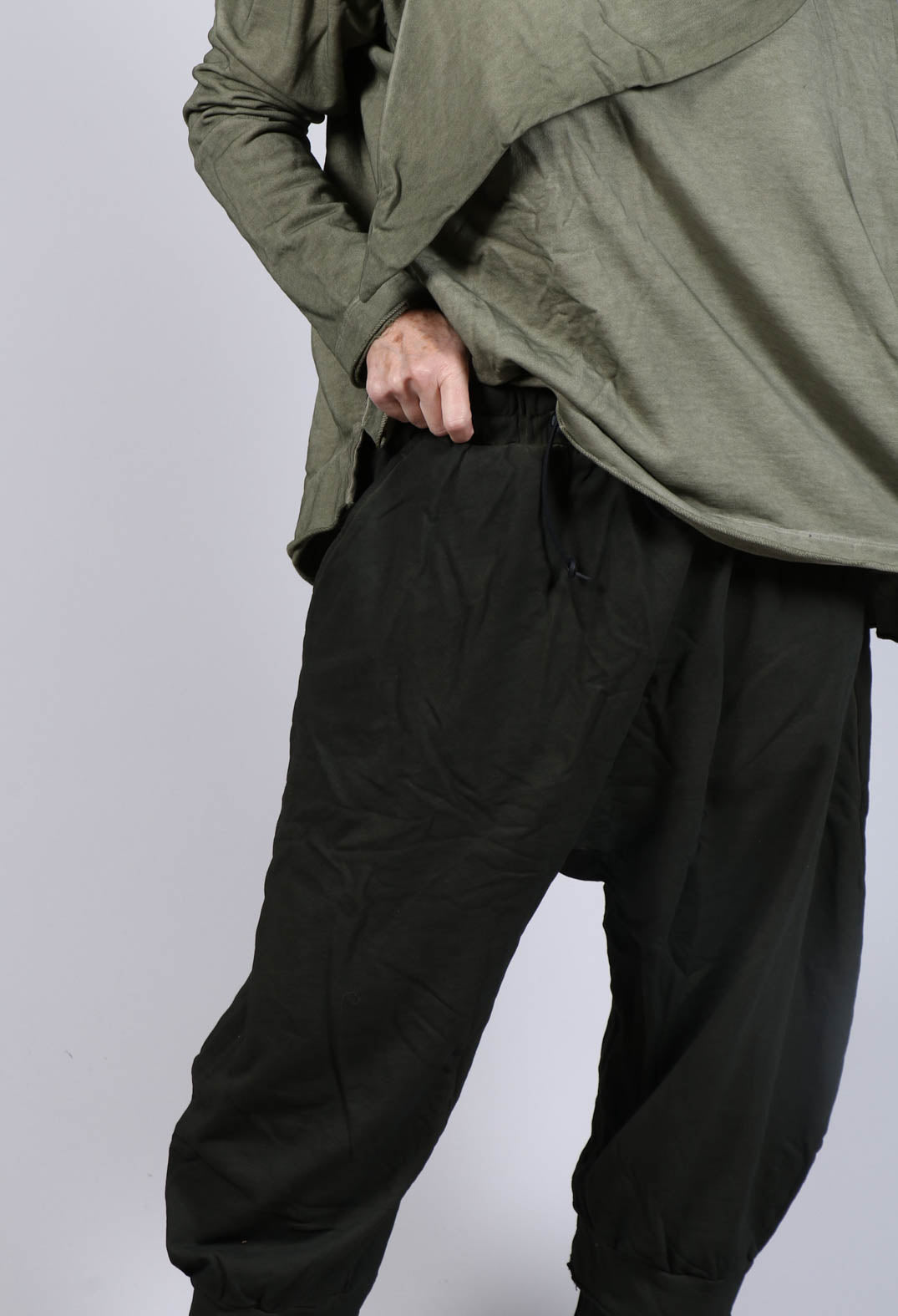 Pull String Lounge Pants in Olive Cloud