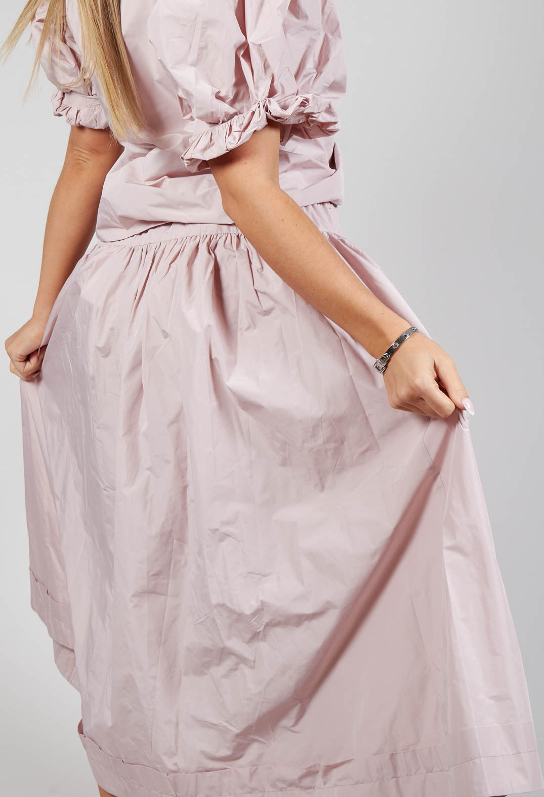 Pull on Pleated Skirt in Pink