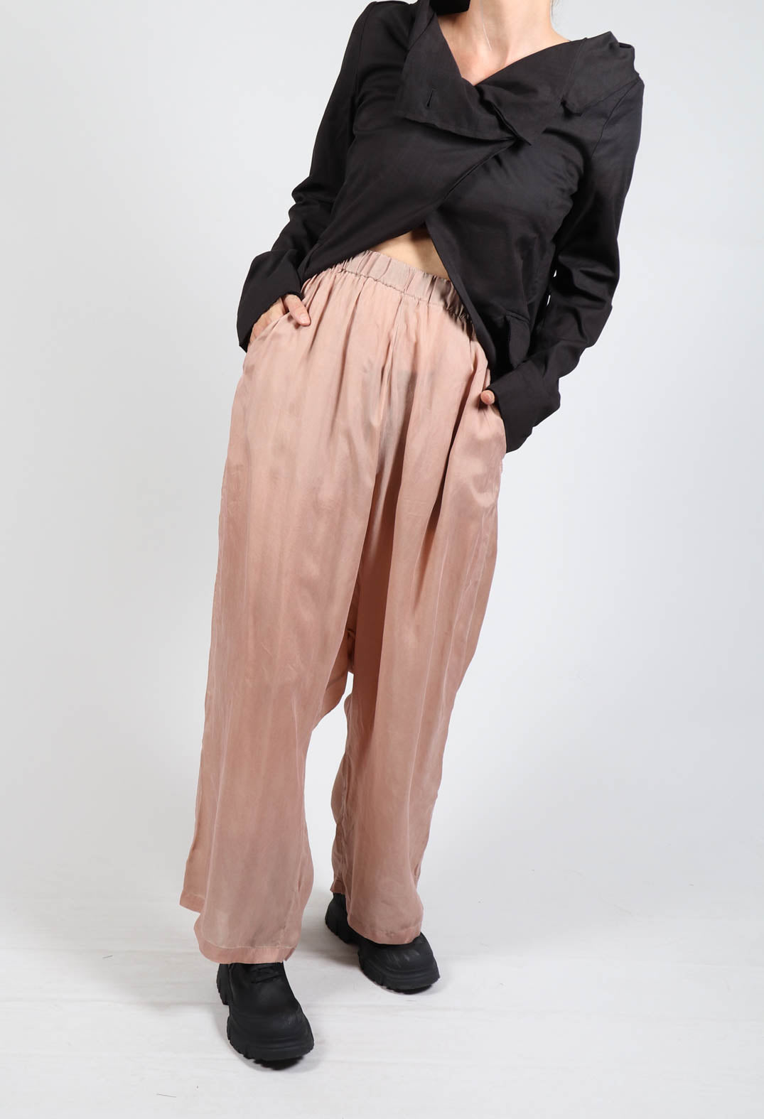 Pull on Straight Trousers in Amaretto Cloud