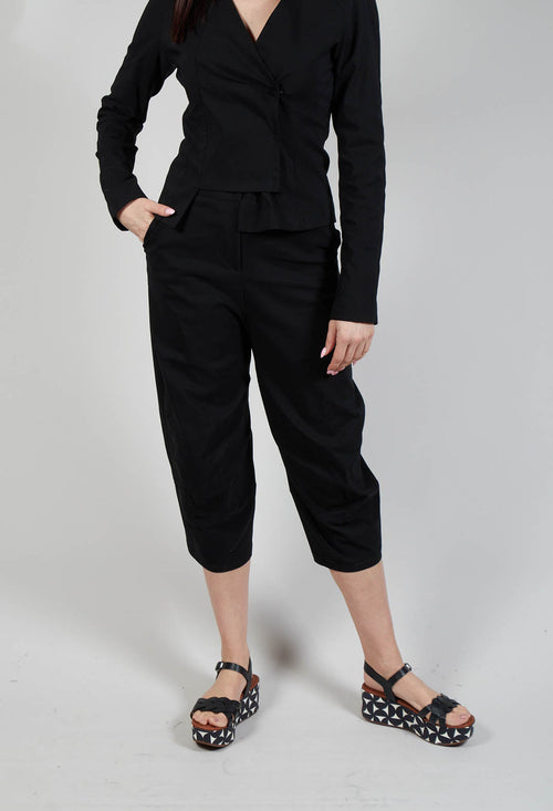 Pulp Fiction Balloon Leg Trousers in Black