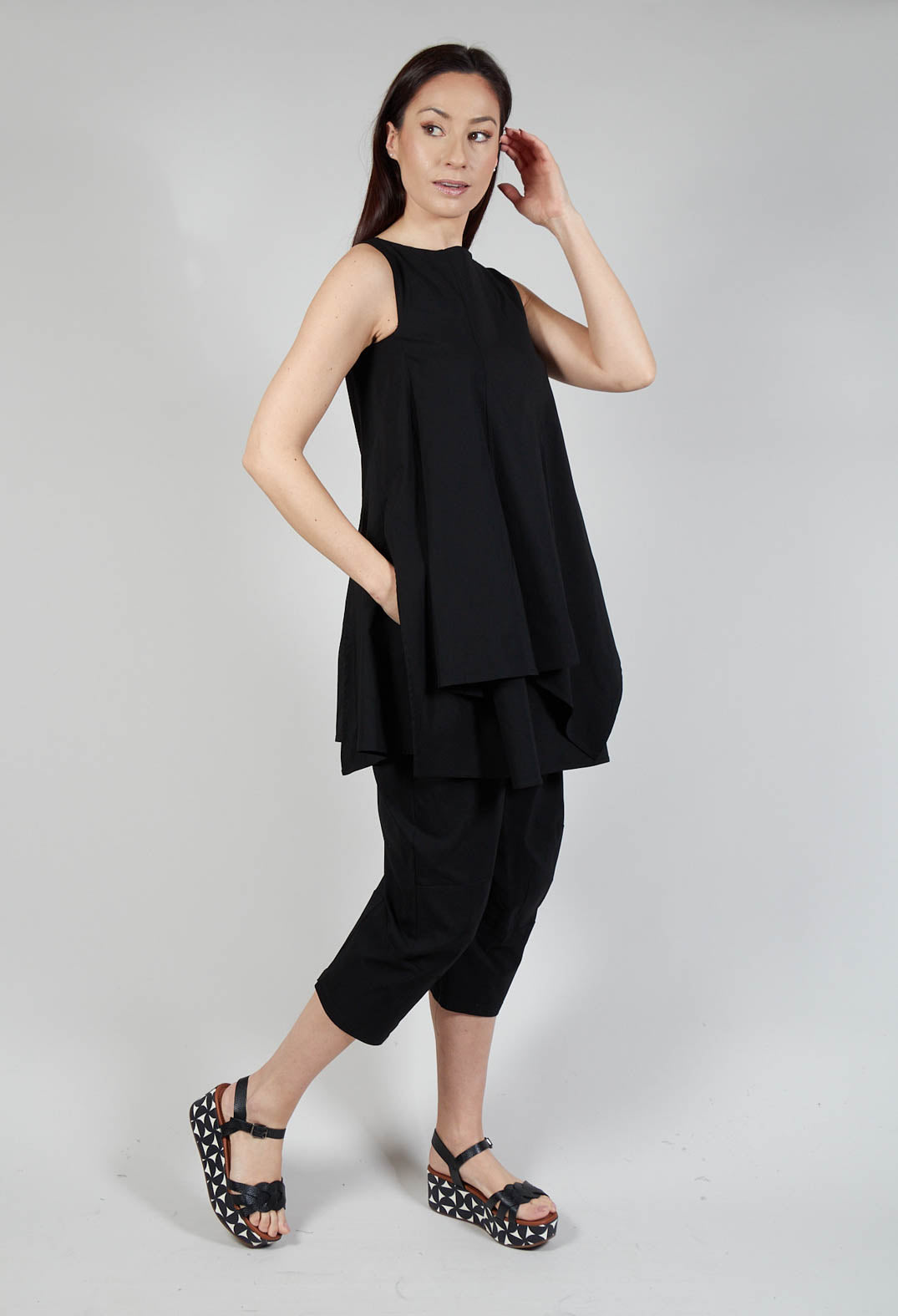 Pulp Fiction Tunic Top in Black