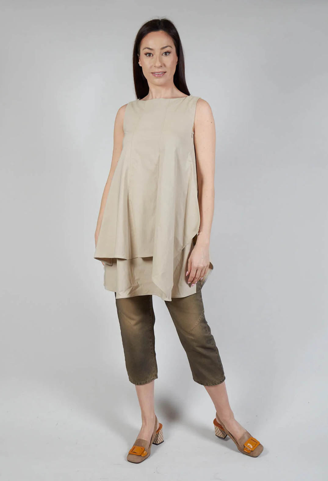 Pulp Fiction Tunic Top in Sabbia
