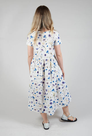 Ramira Dress in Blue Flower Print