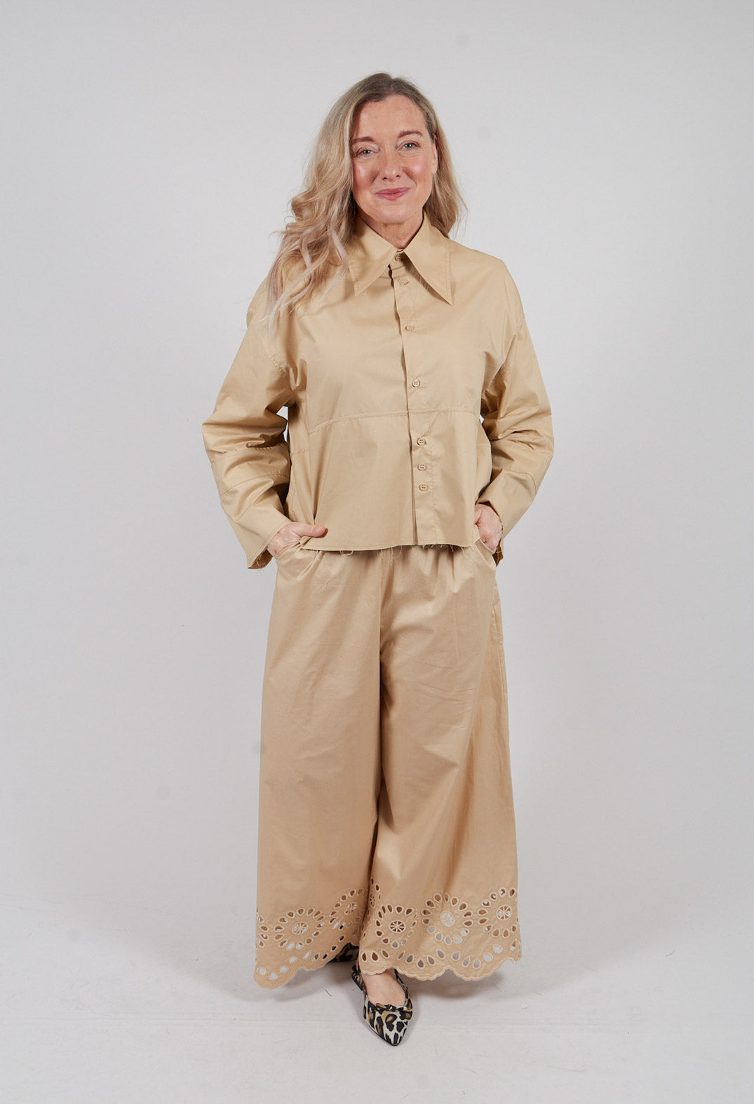 Raw Hem Shirt in Lark