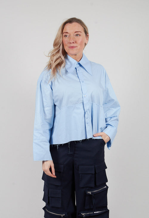 Raw Hem Shirt in Open Air