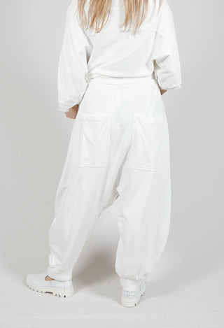 Relaxed Cotton Trousers in Starwhite
