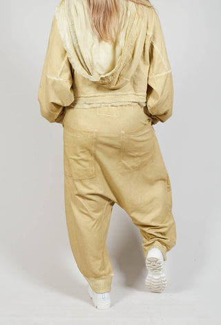 Relaxed Cotton Trousers in Wax Cloud