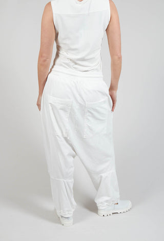 Relaxed Drop-Crotch Trousers in Callas