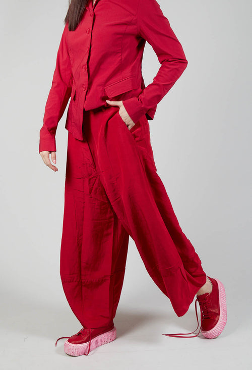 Relaxed Fit Balloon Trousers in Chili
