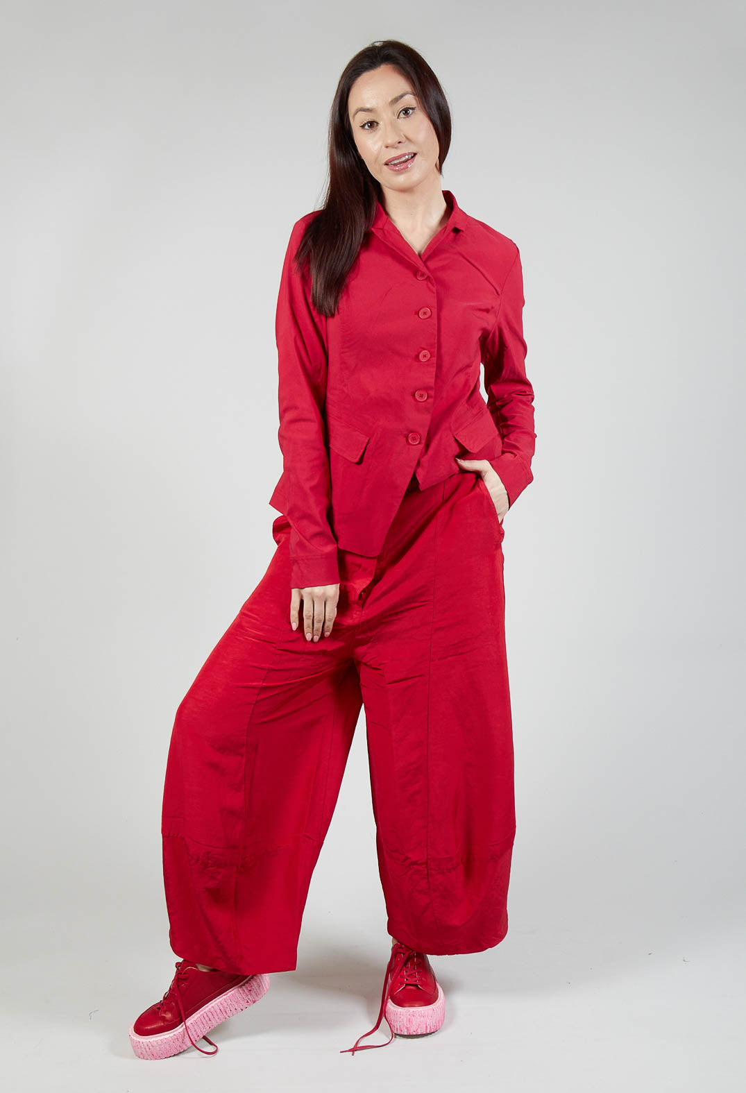 Relaxed Fit Balloon Trousers in Chili