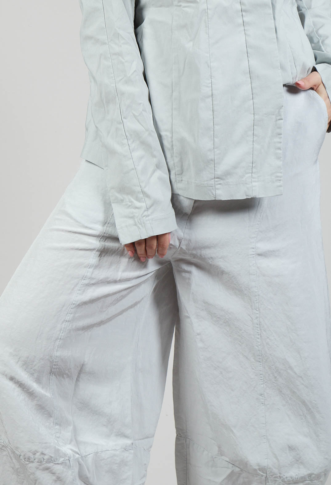 Relaxed Fit Balloon Trousers in Grey