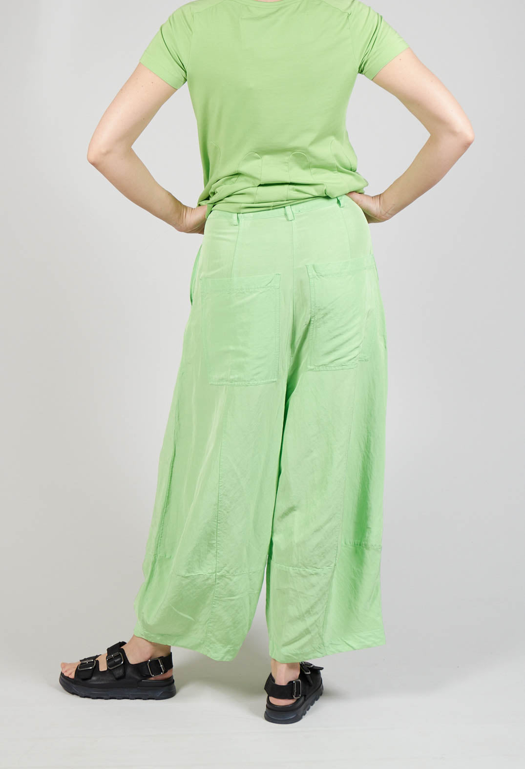 Relaxed Fit Balloon Trousers in Lime