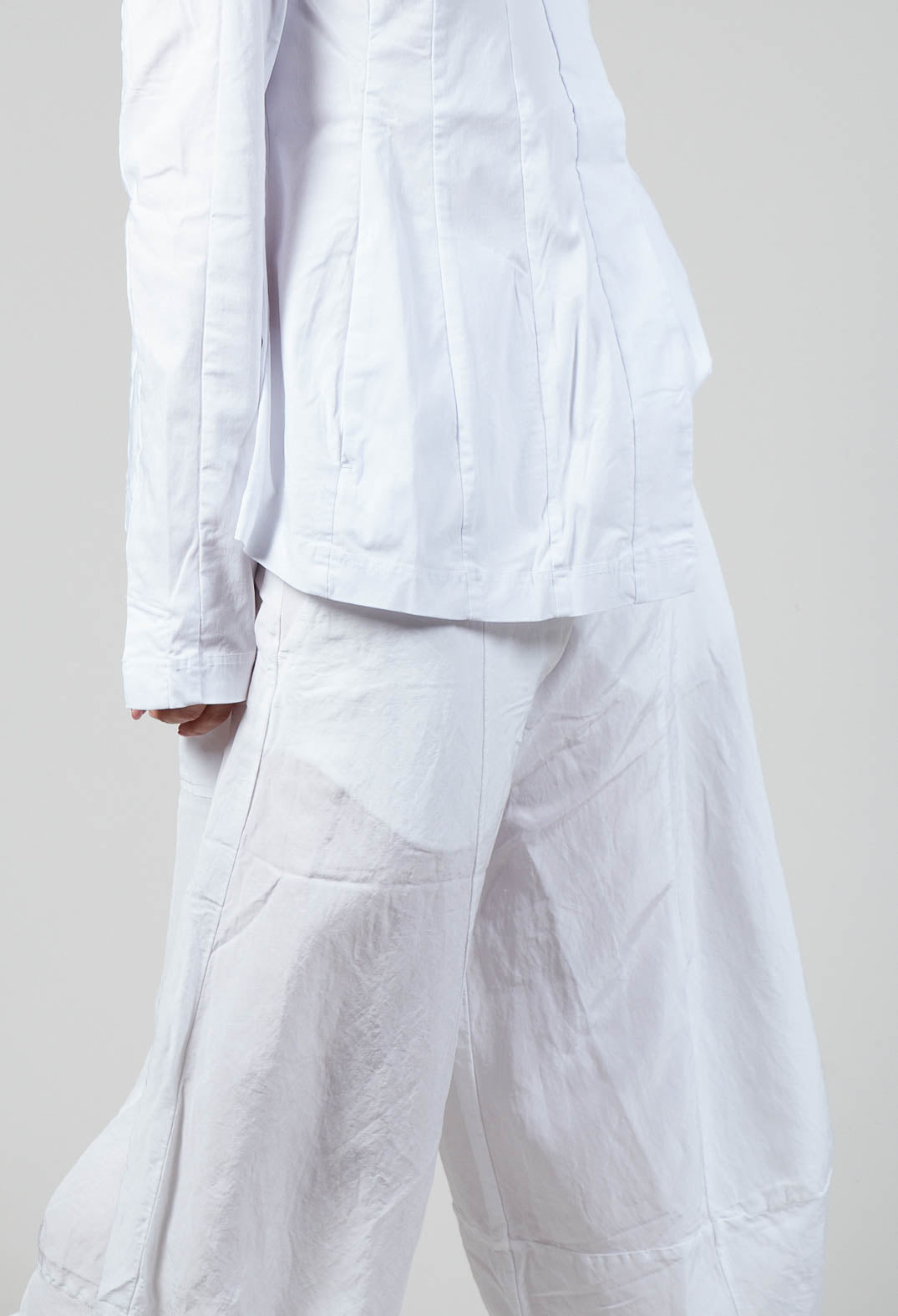 Relaxed Fit Balloon Trousers in White