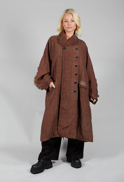 Relaxed Fit Coat in Amaretto Cloud