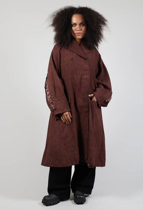 Relaxed Fit Coat in Rust Cloud