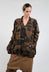 Relaxed Fit Jacket with Gathered Hem in Bronze Comic