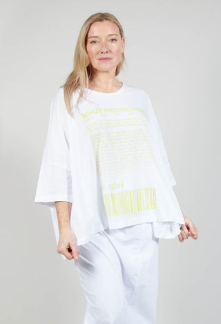 Relaxed Fit Jersey Top with Motif in Sun Print