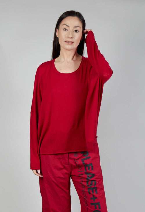 Relaxed Fit Jumper in Chili