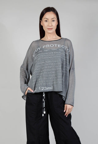 Relaxed Fit Jumper with Motif in Black Jacquard