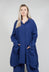 Relaxed Fit Linen Coat in Azur