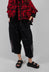 Relaxed Fit Trousers in Black and White Print