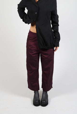 Relaxed Fit Trousers in Ruby