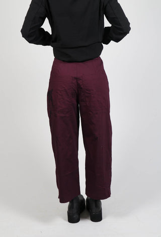 Relaxed Fit Trousers in Ruby