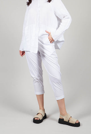 Relaxed Geisha Trousers in White