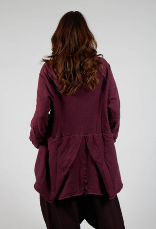 Relaxed Pleat Jumper in Merlot