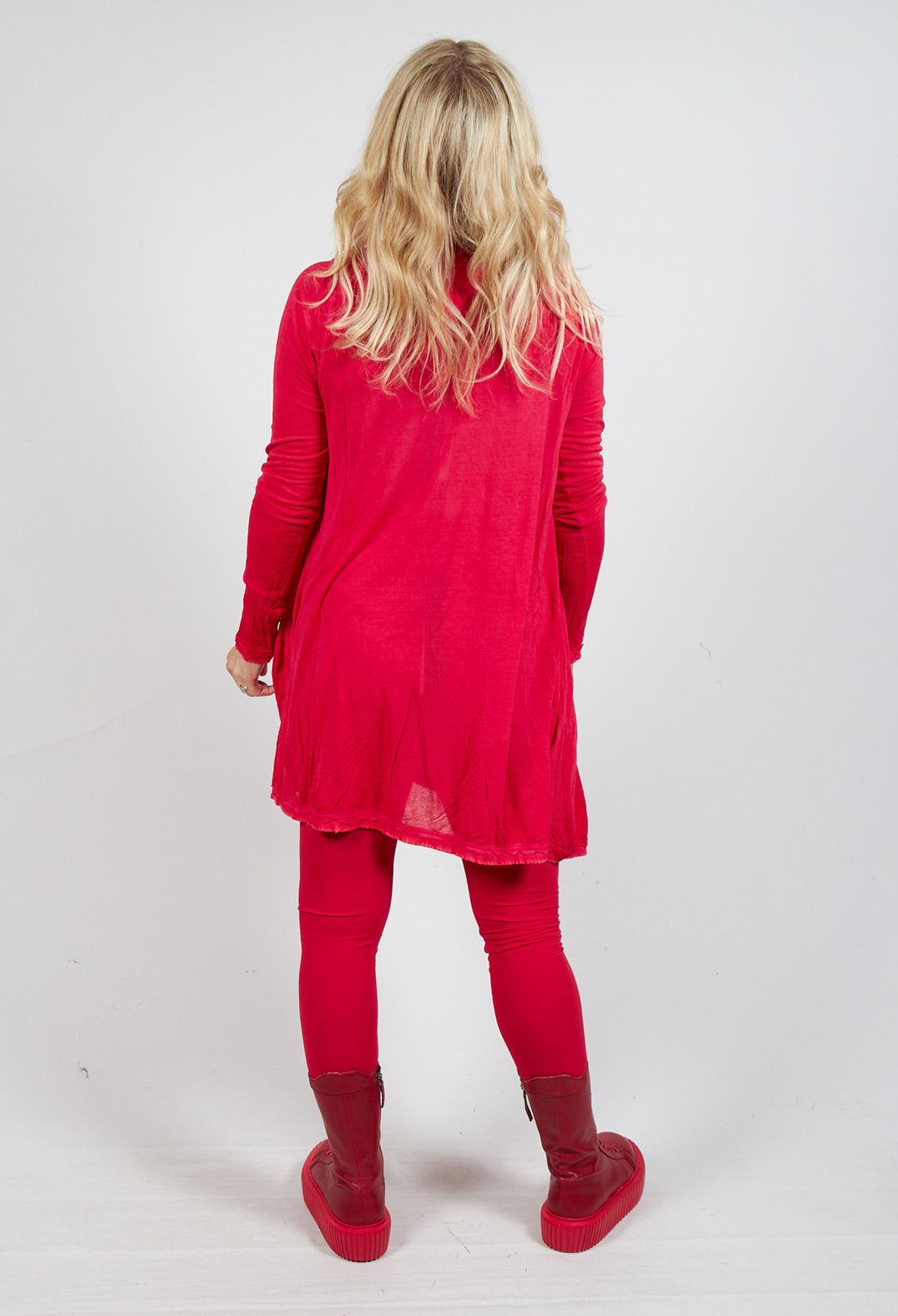 Relaxed Pleat Top in Cardinal Cloud