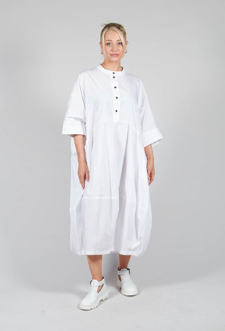 Relaxed Shirt Dress in White