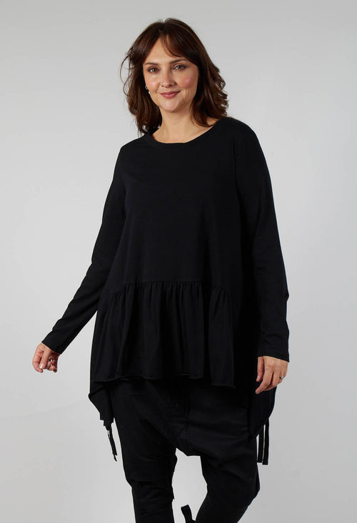 Ribbon Shirt in Black