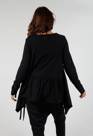 Ribbon Shirt in Black