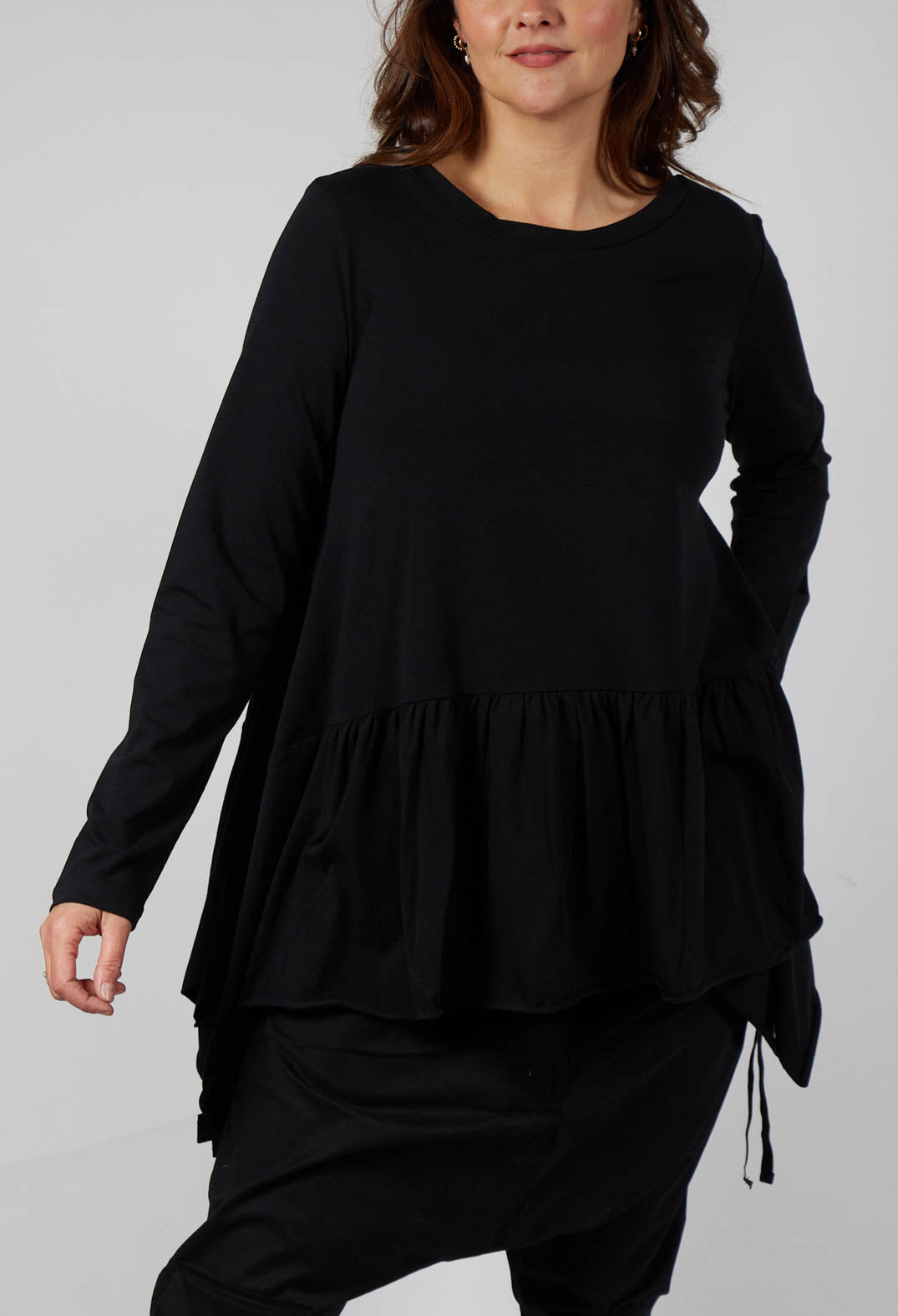 Ribbon Shirt in Black
