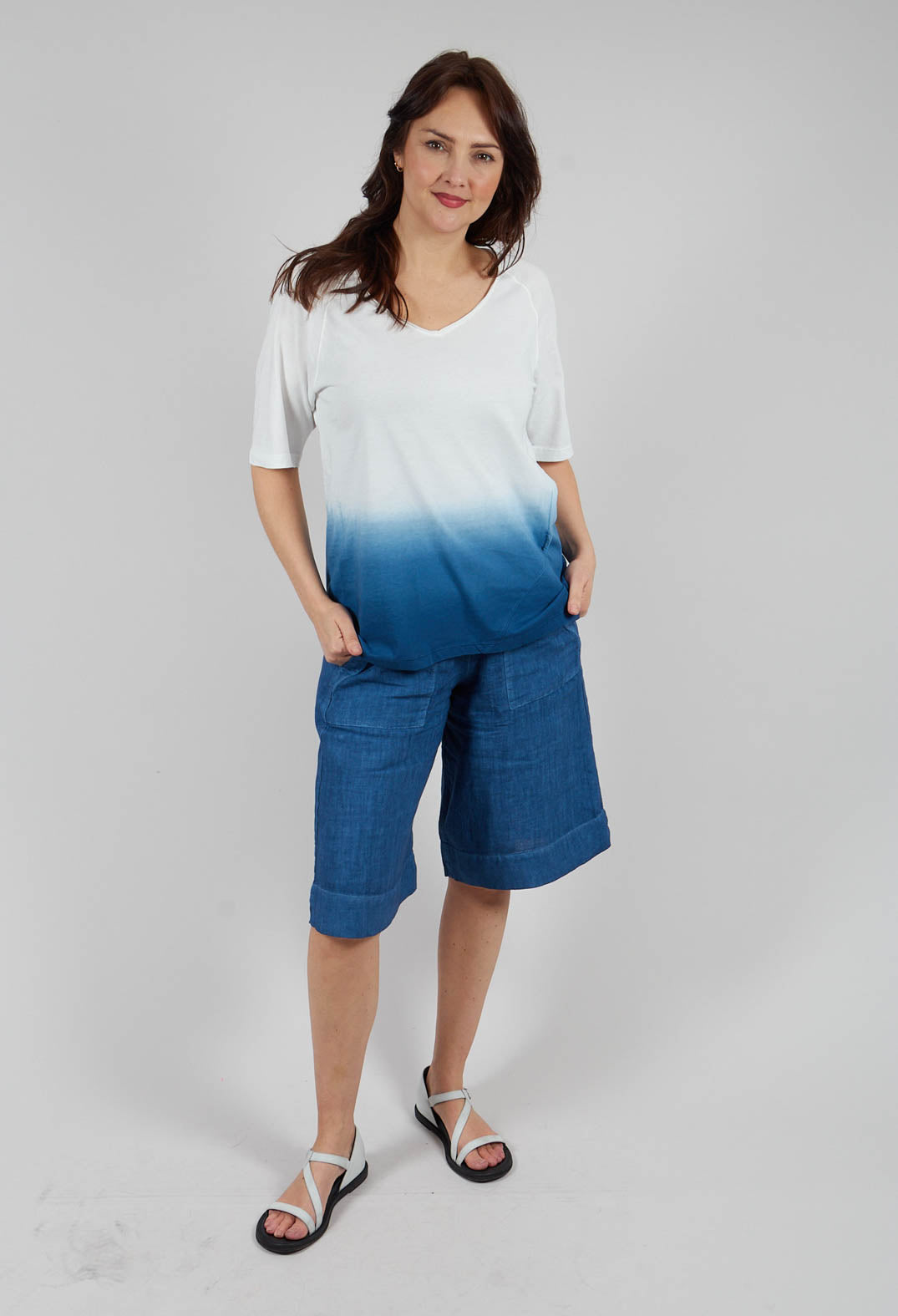 Rike Shirt in Undyed and Blue