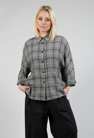 Rolled Sleeve Shirt in Cool Check