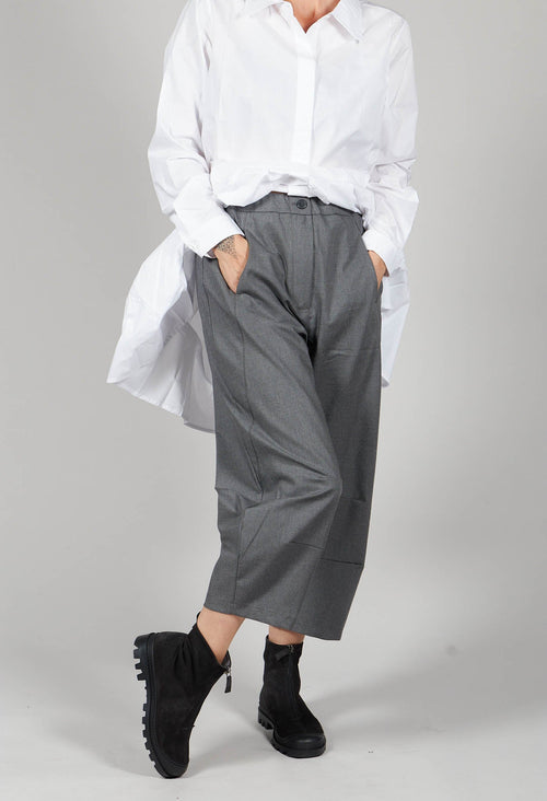 Rolled up Capri Trouser in Dusty Grey