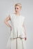 Round Neck Peplum Top in Oyster