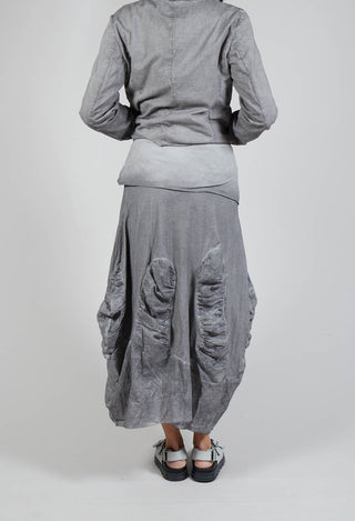 Ruched Balloon Skirt in C.Coal 70% Cloud