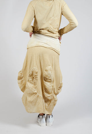 Ruched Balloon Skirt in Wax Cloud