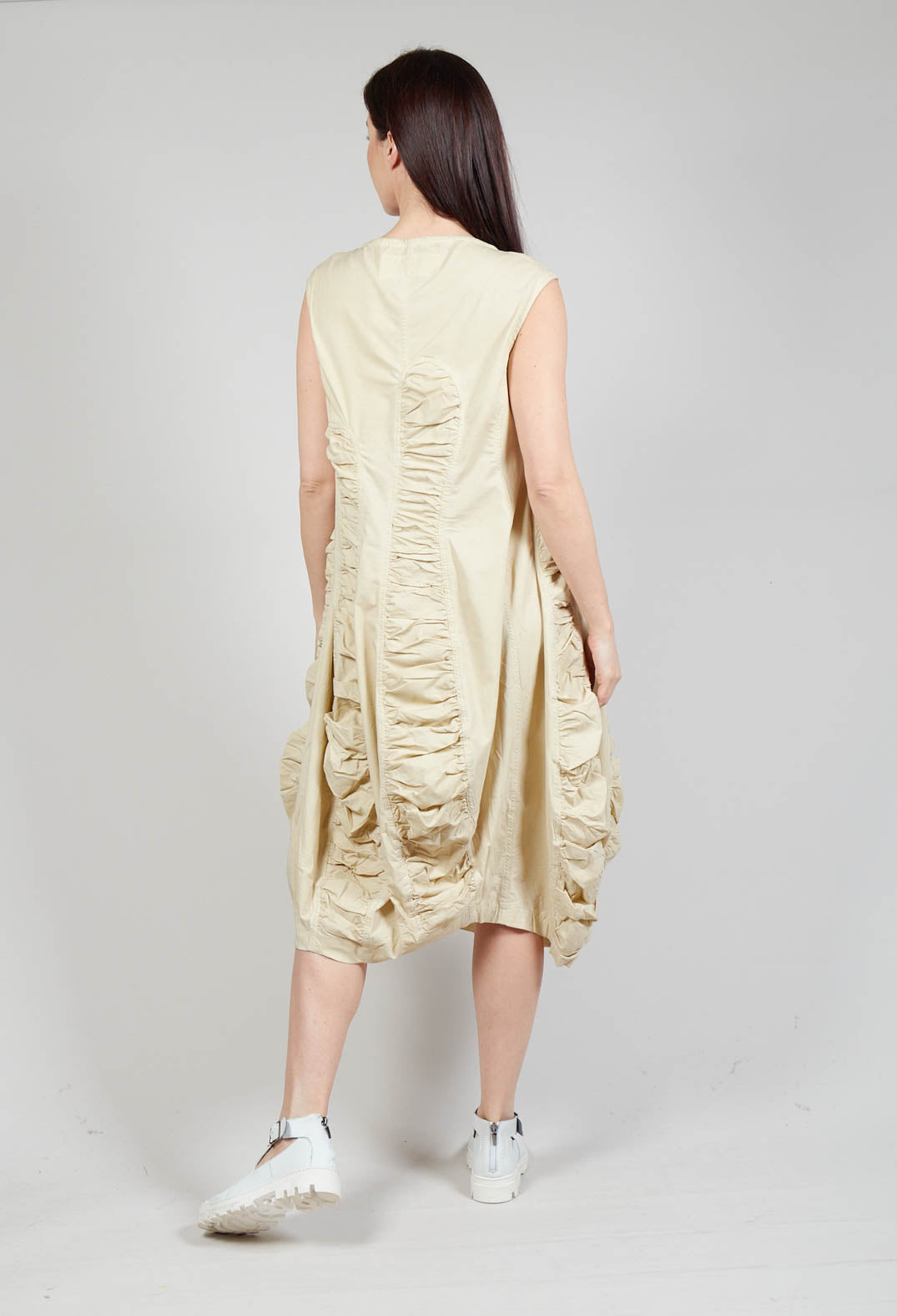 Ruched Dress in Wax Cloud