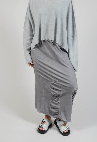 Ruched Skirt in C.Coal 70% Cloud
