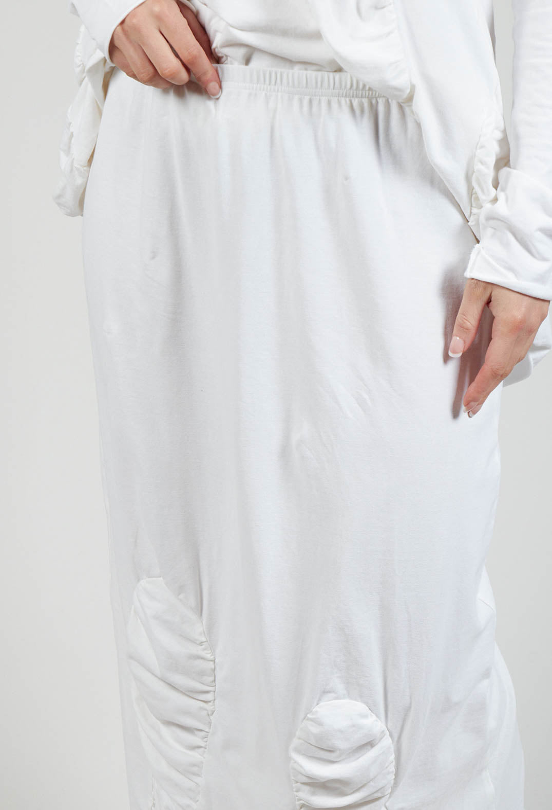 Ruched Skirt in Starwhite