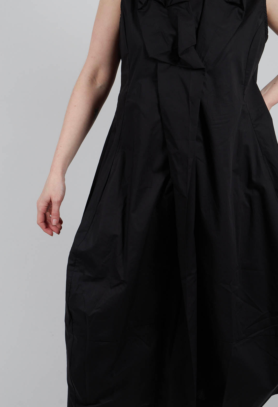 Ruffle Collar Dress in Friday Black