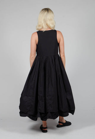 Ruffle Hem Dress in Black