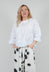 Ruffled Taffeta Shirt in White