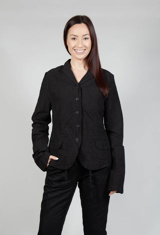 Rumpled Jacket in Black Black