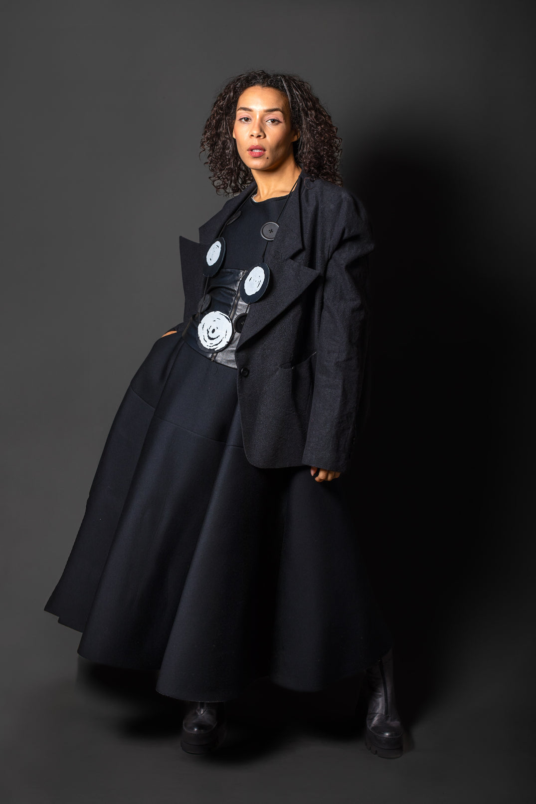 Double Lapel Blazer in Black